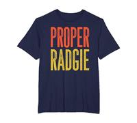 Proper Radgie - Funny Geordie for Those Quick of Temper T-Shirt, Men's Big and Tall, Navy Blue, 2X Tall