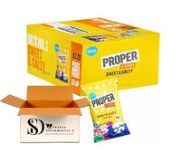 Proper Sweet & Salty Flavoured Popcorn - Bulk Case of 15 x 60g Bags - Price Marked Snack Pack for Sharing