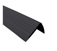 Proper Tools Anti Non Slip Stair Nosing Rubber Angle Step Edge Trim PMW - 1500mm - Black