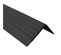 Proper Tools Anti Non Slip Stair Nosing Rubber Angle Step Edge Trim RD - 1500mm - Black