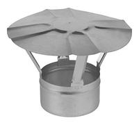Proper Tools Galvanised Steel Chimney Cowl - Ø 125 mm (4.92") - Flue Liner Cap, Duct Plug Pipe, Rain Cover, Stove Log Burner Cap, Tube Finishing