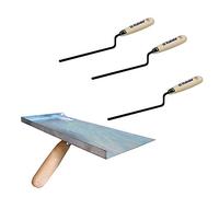 Proper Tools Jointing Set with Finger Trowels and Mortal Handle - 4 PCS - Rubber Handle - for Pointing, Bricklaying, Jointing, DIY