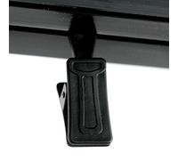 Proper Tools PVC Curtain Pole Rail Track Clips - 10 PCS Black - Accessories for Curtain Rail Track