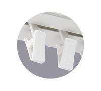 Proper Tools PVC Curtain Pole Rail Track Clips - 10 PCS White - Accessories for Curtain Rail Track
