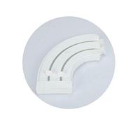 Proper Tools PVC Curtain Pole Rail Track Double Corner End - 2 PCS White - Accessories for Curtain Rail Track