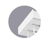 Proper Tools PVC Curtain Pole Rail Track Double End - 2 PCS White - Accessories for Curtain Rail Track