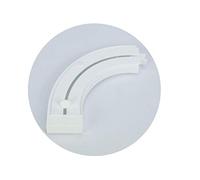 Proper Tools PVC Curtain Pole Rail Track Single Corner End - 2 PCS White - Accessories for Curtain Rail Track