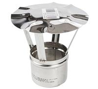 Proper Tools Stainless Steel Chimney Cowl - Ø 125 mm (4.92") - Flue Liner Cap, Duct Plug Pipe, Rain Cover, Stove Log Burner Cap, Tube Finishing