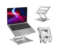 ProperAV Aluminium Construction Fully Adjustable Laptop or Tablet Stand - Silver