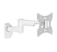 ProperAV Dual Pivot Swing Arm TV Wall Bracket 23" 24" 28" 32" 37" 40" 42" 43" 46" Tilt 20° VESA Max 200x200 White