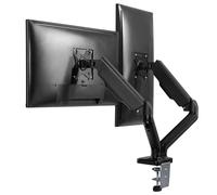 ProperAV 17'' - 32'' Gas Spring Dual Swing Arm Desk Clamp PC Monitor Mount (VESA Max. 100x100)