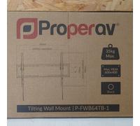 ProperAV Flat TV Wall Bracket (37" - 75" / 35kg Capacity / VESA Max. 600x400) (Black)