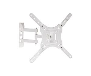 ProperAV Heavy Duty Swing Arm TV Wall Bracket 23" 24" 28" 32" 37" 40" 42" 43" 46" 50" 55" 60" 65" Tilt 20° VESA 400x400 White