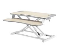 ProperAV Height Adjustable Sit Stand Workstation 800 (W) x 400 (D) x 505 (H) mm MDF (Medium-Density Fibreboard), Plastic, Steel