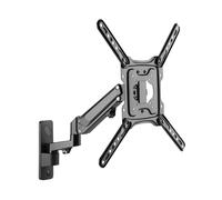 PROPERAV Hydraulic Swing Arm Full Motion TV Bracket for up to 49" TVs, Silver/Grey