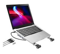 ProperAV Laptop Stand Height Adjustable 70 x 265 x 28 mm Silver