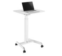 ProperAV Mobile Sit-Stand Desk Workstation - White
