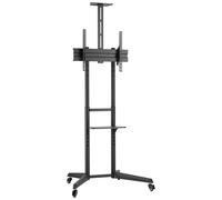 ProperAV Mobile TV Stand on Wheels Up to 70 Inch - Black