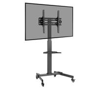 ProperAV Mobile TV Trolley Stand on Wheels for 32" - 55" Screens (35kg Capacity / VESA Max. 400x400)