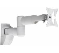ProperAV White TV Wall Bracket for 13’’ 19’’ 22’’ 23’’ 24’’ 28’’ Tilt 20° VESA Max 100x100