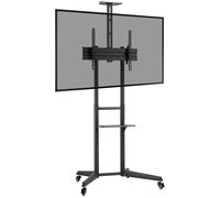 Properav Portable Trolley 845 mm TV Stand with Bracket for up to 70" TVs - Black, Black