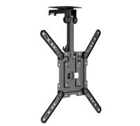 ProperAV Retractable Fold-Up Ceiling TV Bracket (23" - 55" / 20kg Capacity / VESA Max. 400x400) - Black