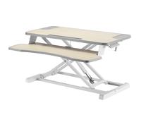 ProperAV Stand Up Desk Converter Two Tier Worktop Gas Spring Lift Vari