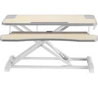 ProperAV Stand Up Desk Converter Two Tier Worktop Gas Spring Lift Vari