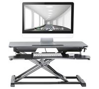 ProperAV Two-Tier Stand Up Desk Workstation - Black