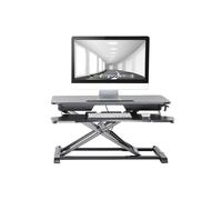 ProperAV Two-Tier Stand-Up Desk Workstation - Black