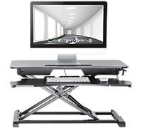 ProperAV Ultra Slim Height Adjustable Sit Stand Workstation 800 (W) x 615 (D) x 500 (H) mm Plastic, Steel