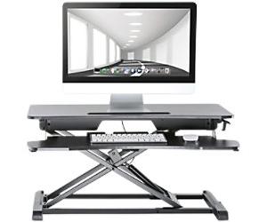 ProperAV Ultra Slim Sit Stand Workstation 800 (W) x 615 (D) x 500 (H) mm Plastic, Steel
