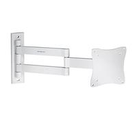 ProperAV White TV Wall Bracket for 13’’ 19’’ 22’’ 23’’ 24’’ 28’’ Tilt 70° VESA Max 100x100