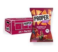 PROPERCHIPS - Barbecue Lentil Chips, Vegan, Gluten Free Snacks, 20g (24 Packs)