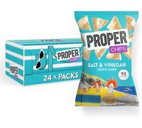 Properchips Crunchy Lentil Crisps, Vegan, Gluten Free Crisps, Tasty Healthier Snacks (24 Bags x 20g, Salt & Vinegar)