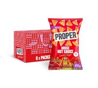 PROPERCHIPS - House Hot Sauce Lentil Chips, Vegan, Gluten Free Snacks, Sharing Bags 85g (8 Packs)