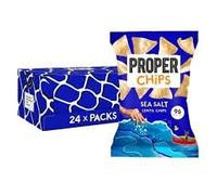 Properchips Lentil Crisps, Vegan, Gluten Free Crisps, Tasty Healthy Snacks (24 Bags x 20g, Sea Salt)