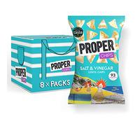 PROPERCHIPS - Salt & Vinegar Lentil Chips, Vegan, Gluten Free Snacks, Sharing Bags 85g (8 Packs)