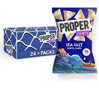 Properchips, Sea Salt Lentil Chips. 24 x 20g, Vegan Crisps, Gluten Free Snacks