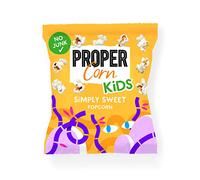PROPERCORN - Kids Simply Sweet - 18 x 12g Packs | Lightly seasoned sweet popcorn portioned for school lunchboxes, outdoor days out, or busy catering counters.