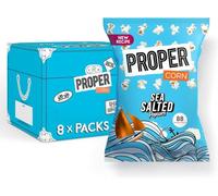 Propercorn Lightly Sea Salted Wholegrain Butterfly Popcorn, Natural Sea Salt, Gluten-Free Snack (Pack Of 8 x 70g Sharing Bags)