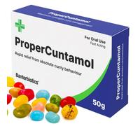 ProperCuntamol Funny Prescription - Novelty Rude Gift, 50g Jelly Beans