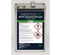 PROPERGO 99.8% Industrial Strength Acetone, Acrylic Nail Polish Remover, Lab Grade, 4L
