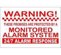 Property Alarm System Monitored Warning Security Stickers-Home/Business Signs 150mm x 100mm