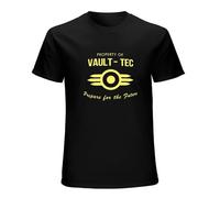 Property Item of Vault Tec Unisex T-Shirt Printed Tee Graphic Top Men Black Shirt L
