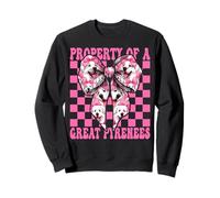 Property of a Great Pyrenees Dog Girl Coquette Bow Pink Sweatshirt