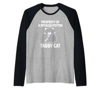 Property of A Spoiled Rotten Tabby Cat Raglan Baseball Tee