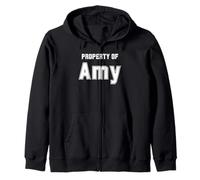 Property of AMY Funny Bachelor Gifts for Groom Zip Hoodie