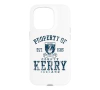 Property of County Kerry Ireland Navy Distressed Print Case for iPhone 15 Pro