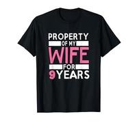 Property Of My Wife For 9 Years Funny 9th Anniversary Attire T-Shirt